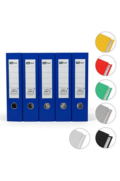 PROCART Dulap de arhivare documente, A4, cotor 7,5 cm, pachet de 5 bucăți, alb