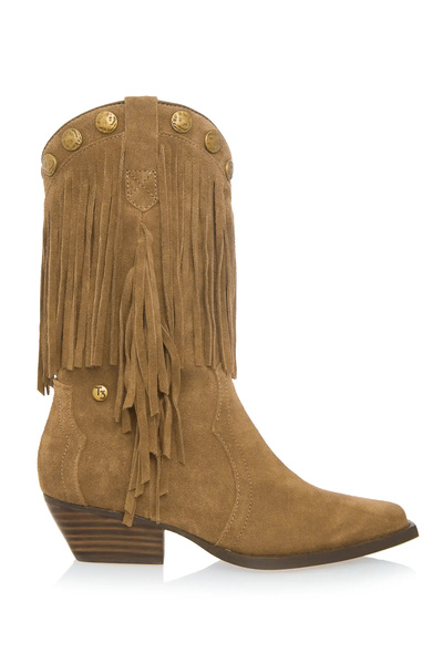 MANGATA Ciocate TOP3 Bej Piele Naturală Întoarsă Franjuri