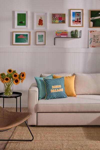 Vanilla Home Σετ με 3 καλύμματα μαξιλαριών ριχτάρι RetroPulse