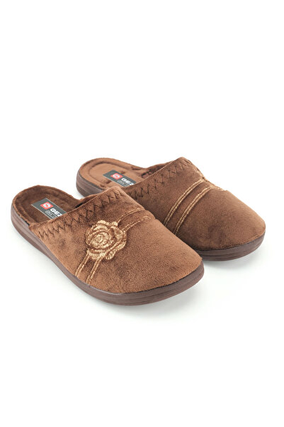 GEZER Women's Winter Pu Comfortable Sole Embroidered Design Home Garden Slippers