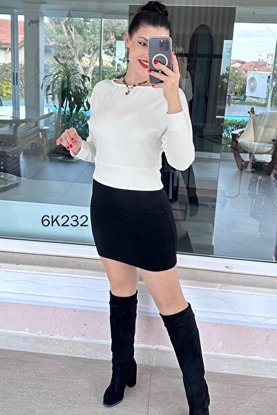 İnce Topuk Ponte Roma Fabric Mini Skirt 6K232