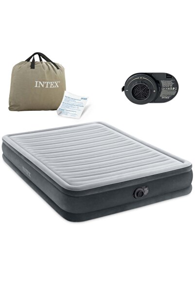 Other Materac dmuchany 203x152x33 cm z wbudowaną pompką elektryczną INTEX 677...