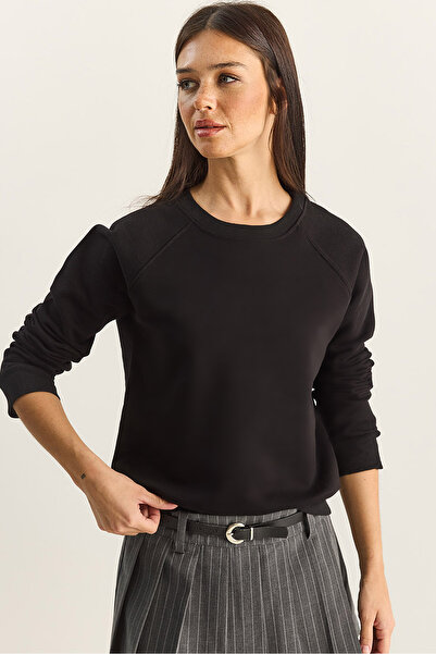 Bianco Lucci Women's Raglan Sleeve Oversized Sweatshirt 60283859