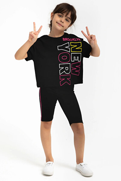 Rolypoly Girl's bermuda tights set - black