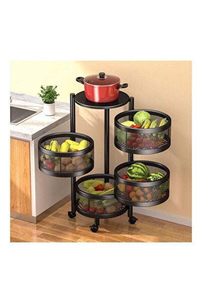 co arma Multifunctional, well-ventilated rotating mesh storage basket, black,...