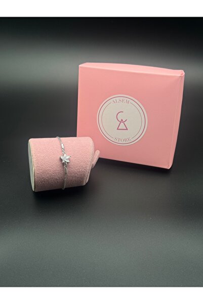 Alsem Sparkling White Zircon Stone Star Bracelet |   Pink and Purple Adjustab...