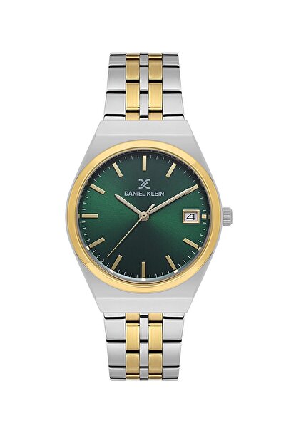 Daniel Klein Green Dial Metal Band Stylish Women's Wristwatch