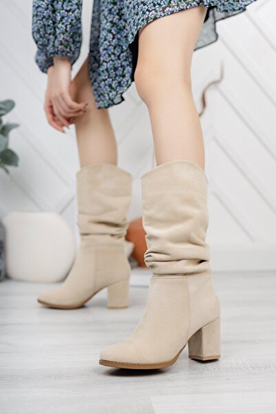 asmi shoes Women's Azra Mink Suede Bellows Boots