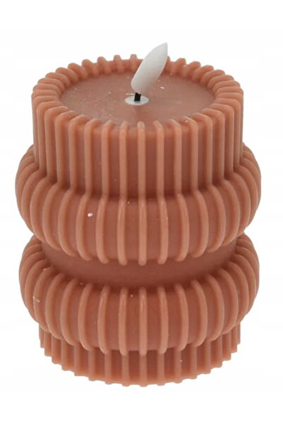 Other Świeca LED żebrowana 10cm Dekoracyjna, efect prawdziwego płomienia