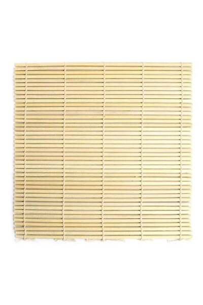 Fox Run حصيرة سوشي مربعة بيج/أبيض 9×9 بوصة