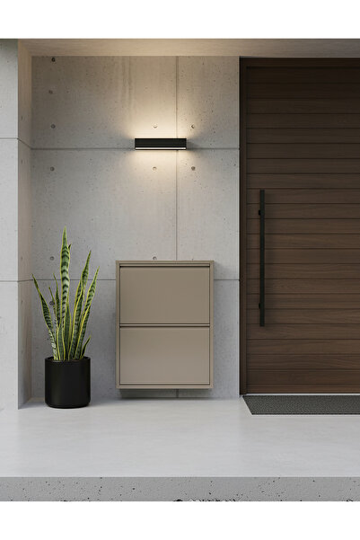 MEYORA 2'li Metal Ayakkabılık - Dark Cappuccino - 7006