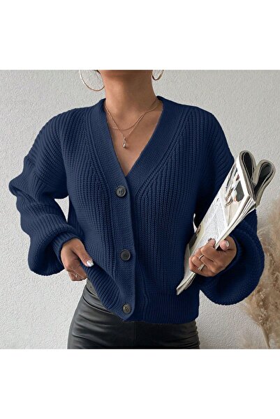 WE AND ME Thessaloniki Women's Short Jacket Buttoned Knitwear