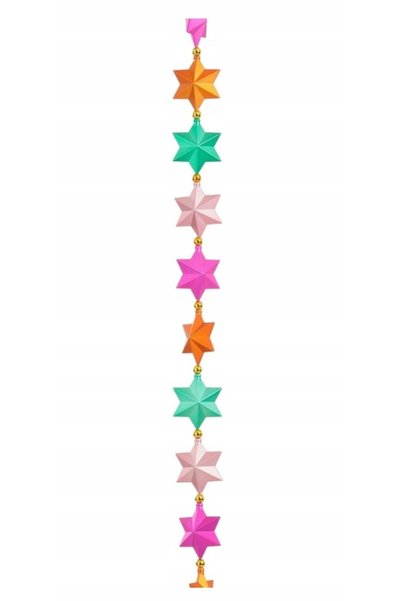 Other Ghirlandă de Crăciun cu stele, colorată, lungă de 270 cm, pentru sărbăt...