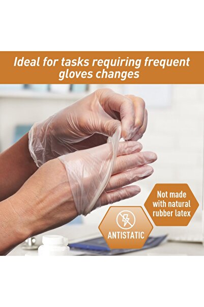 OEM General Purpose Powder-Free Vinyl Gloves，Medium，Box/100