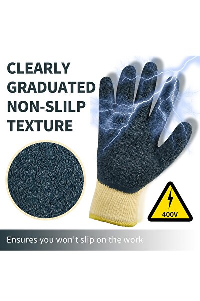 OEM 400V High Voltage Resistant Gloves Insulated Electrician Gloves，Flame Retardant Work Gloves