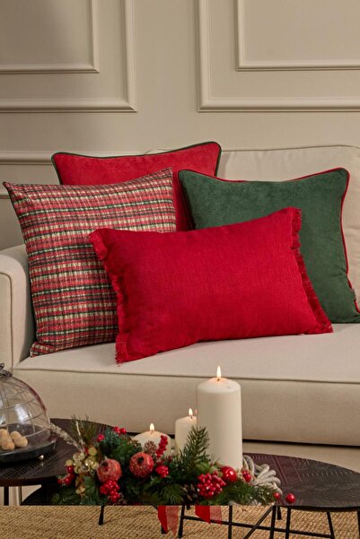 Vanilla Home Redpine 4-Piece Throw Pillow Cover Set