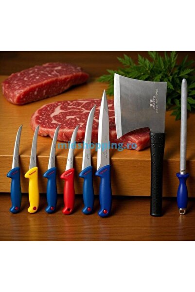 xpress sales Set of 7 butcher knives + cleaver for bones, made in Germany