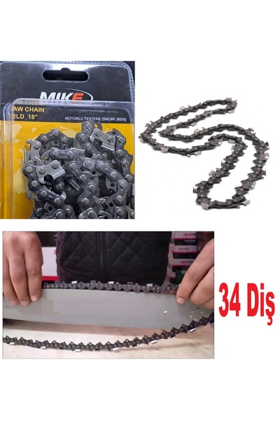Depolife Stihl Ms250 - Ms 251 Motorlu Testere Zinciri 34 Diş 3/25 Mike üniversal