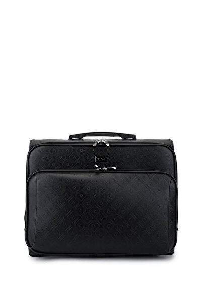 Tamer Tanca Unisex Suni Deri Siyah Valiz