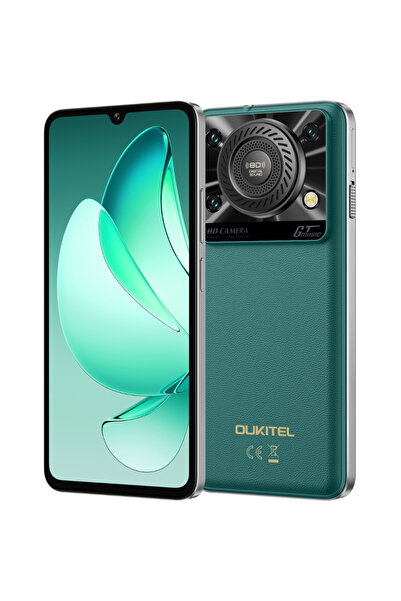 oukitel C60 Pro Green Unlocked Android 15 Smartphone - 24GB RAM, 256GB, 10000mAh, 6.88" 90Hz, 4G, NFC