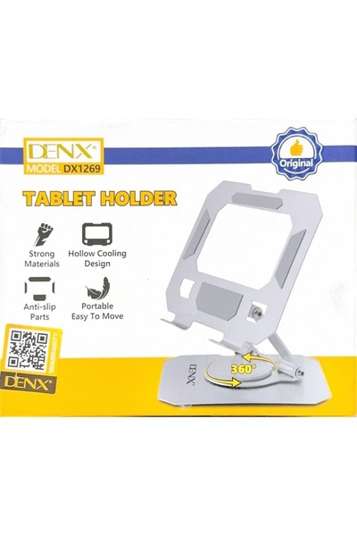 Denx Rotary Aluminum Alloy Tablet Holder, Foldable, Portable Stand
