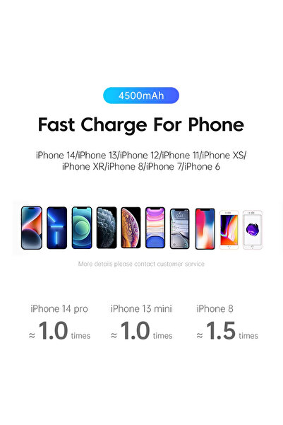 YTC Phone Holder Mini Power Bank for Iphone 5000Mah Portable Charger In & Output External Battery