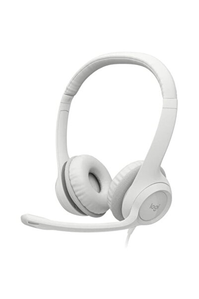 logitech Casti H390, USB, Off-White
