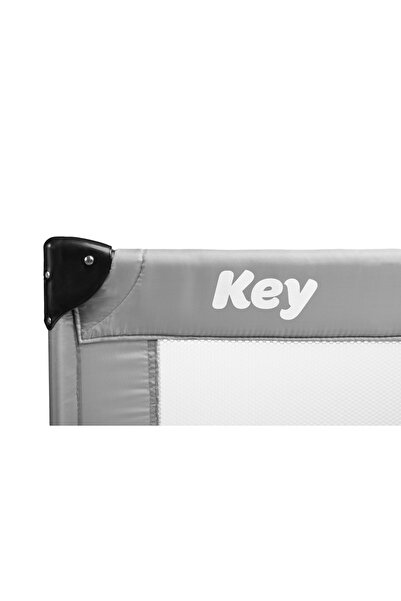 Caretero KEY Grey Travel Cot with Mattress and Carry Bag