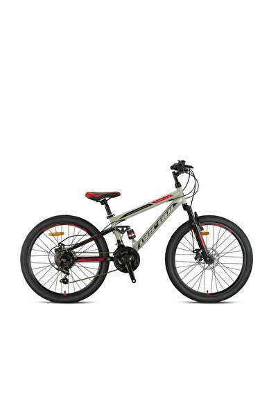Geroni HUNTER - 24" - MTB - 14.5' - 21 Vites - M.Disc - Bej-Siyah/Kırmızı