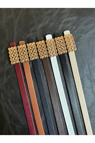 LİA KEMER حزام نسائي ذهبي اللون منقوش من 7 قطع، حزام للسترة، حزام للملابس، حز...