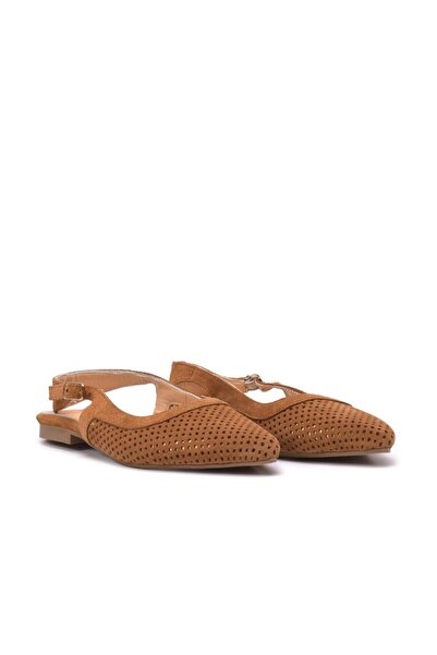 Gusse Else Women's Genuine Suede Leather Ballerinas K154-2