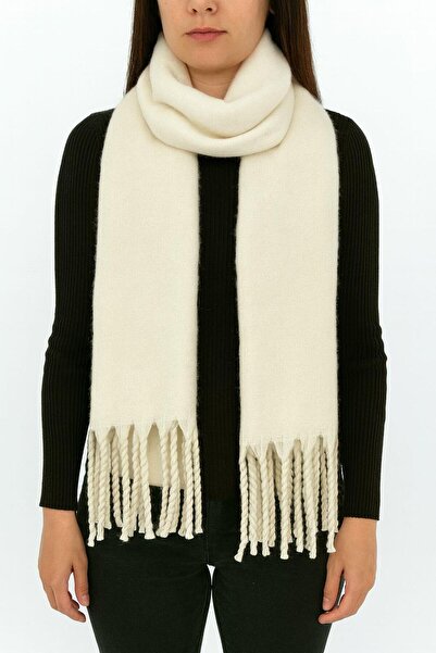 Markahit Women's wool plain 50x210 cm thick shawl