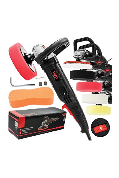 Red Technic Σετ μηχανής στίλβωσης με 5 σφουγγάρια, διάμετρος δίσκου 180 mm, ι...