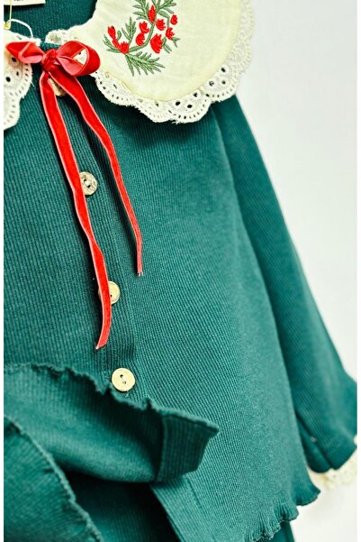 OZZY KİDS Girl's Collared New Year's Outfit