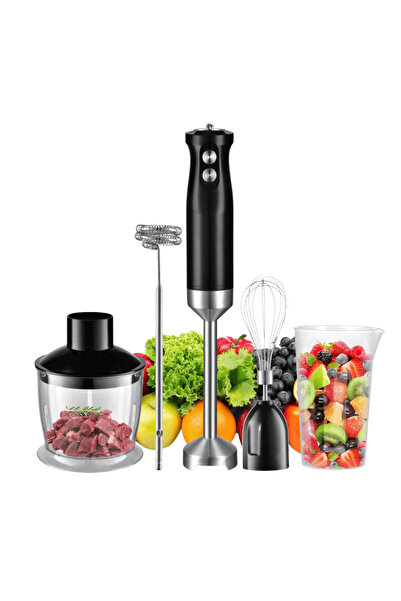 OferteTop 5-in-1 Vertical Blender Set with Steel Blades and Grinding, Chopping, Pureeing, etc. Functions (800W)