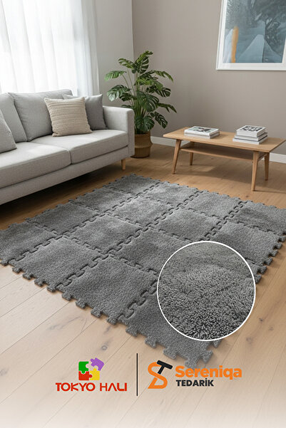 Tokyo Halı 20'li Set Peluş Puzzle Halı, Kendi Tasarımını Oluştur, Yapboz Halı, Peluş Halı