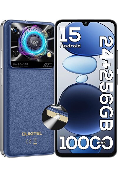 oukitel C60 Green Unlocked Android 15 Smartphone - 16GB RAM, 128GB, 10000mAh, 6.88" 90Hz, 4G, NFC