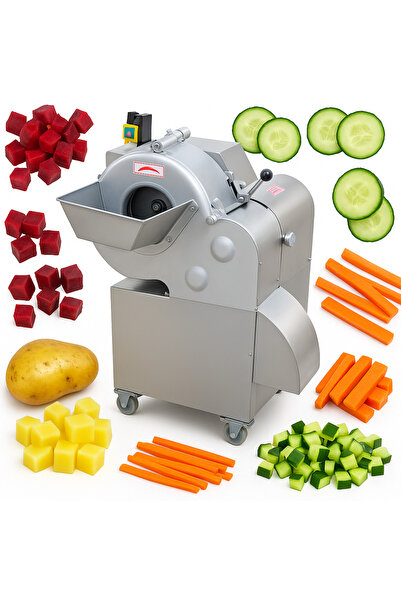 Dalle JQ-100 Endüstriyel Elektrikli Küp Slice Meyve Sebze Dilimleme Makinası ...