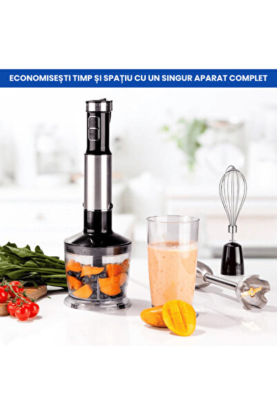 OferteTop 5-in-1 Vertical Blender Set with Steel Blades and Grinding, Chopping, Pureeing, etc. Functions (800W)