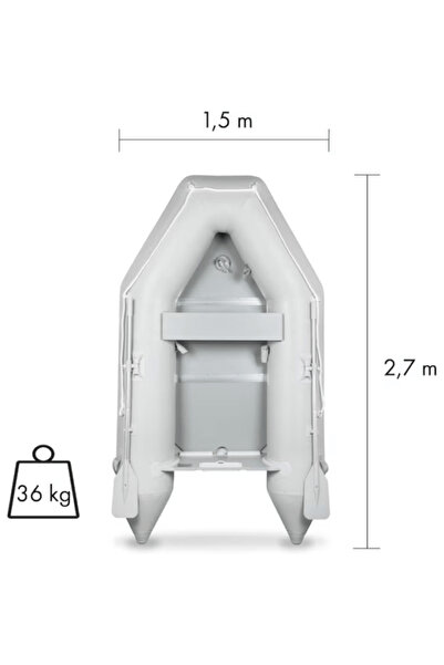 Visoli Inflatable Boat 270 cm with Aluminum Floor and V-shaped Keel