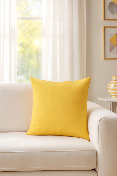 Premier Home Plain Duck Throw Pillow Cover Yellow V1 38X38