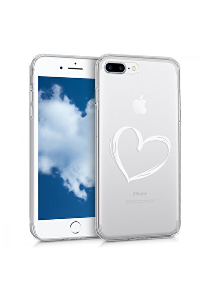 KWmobile Case for Apple iPhone 8 Plus / iPhone 7 Plus, Silicone, White, 45352.01