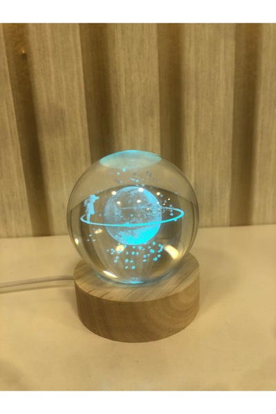 shop kristal küre gece lambası dünya çocuk modeli USB ahşap taban dekoratif l...