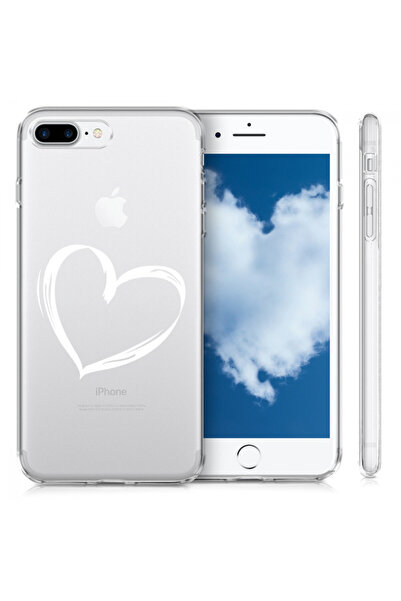 KWmobile Case for Apple iPhone 8 Plus / iPhone 7 Plus, Silicone, White, 45352.01