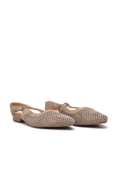 Gusse Else Women's Genuine Suede Leather Ballerinas K154-2