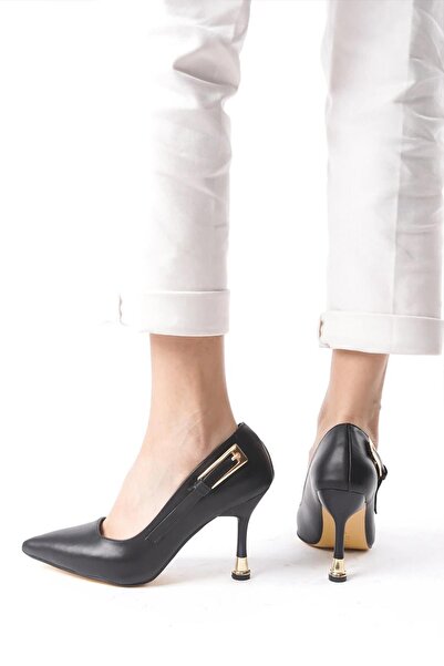 asmi shoes Pantofi cu toc stiletto din piele neagră Fascino pentru femei