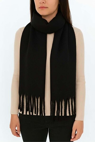 Markahit Women's wool plain 50x210 cm thick shawl