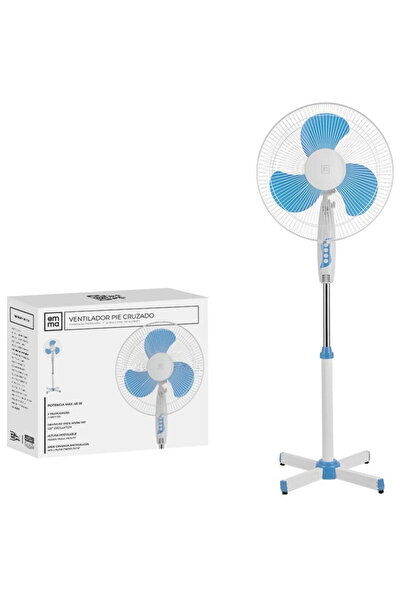 emma EMMA pedestal fan, 45W, 3 speeds, blue