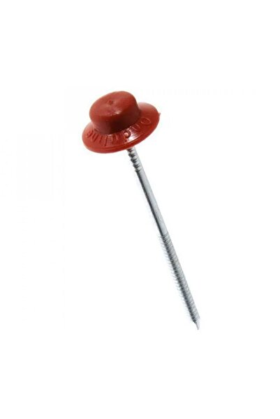 Onduline Çivisi 10 cm 50 Adet | Plastik Şapkalı Çatı Çivisi