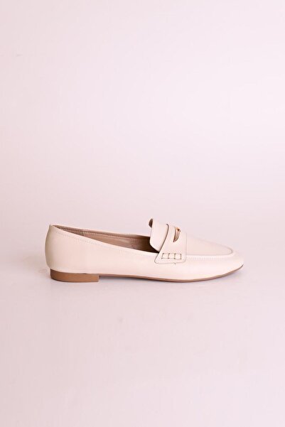 Nazen Giyim Flat sole beige women's shoe pm281-k2330-2y4